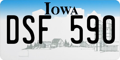 IA license plate DSF590