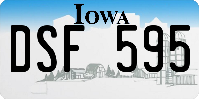 IA license plate DSF595