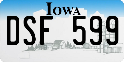 IA license plate DSF599