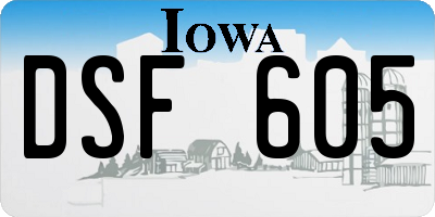 IA license plate DSF605