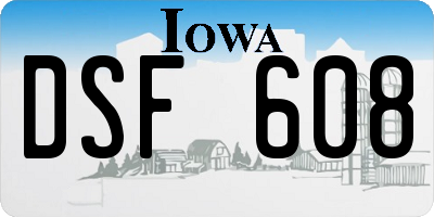 IA license plate DSF608