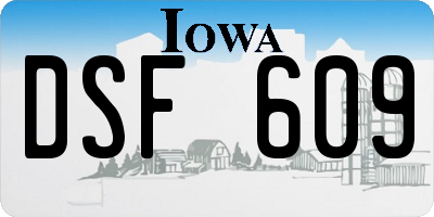 IA license plate DSF609