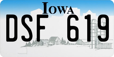IA license plate DSF619