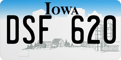IA license plate DSF620