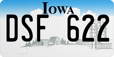 IA license plate DSF622