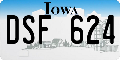 IA license plate DSF624