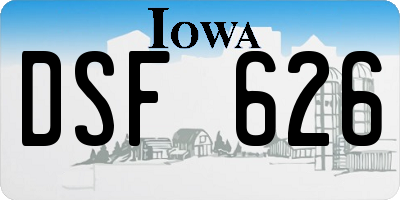 IA license plate DSF626