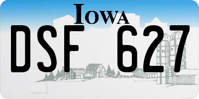 IA license plate DSF627