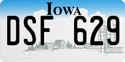 IA license plate DSF629