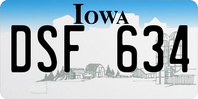 IA license plate DSF634