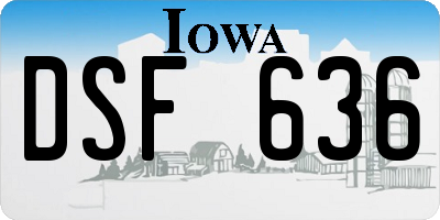 IA license plate DSF636
