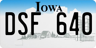 IA license plate DSF640