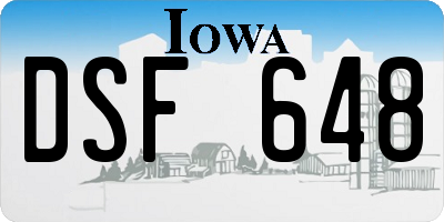IA license plate DSF648