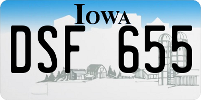 IA license plate DSF655
