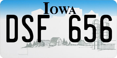 IA license plate DSF656