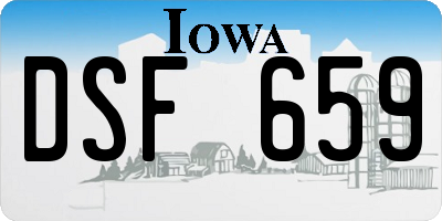 IA license plate DSF659