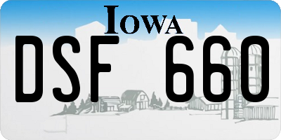 IA license plate DSF660