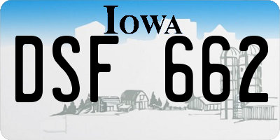 IA license plate DSF662