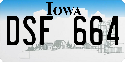 IA license plate DSF664