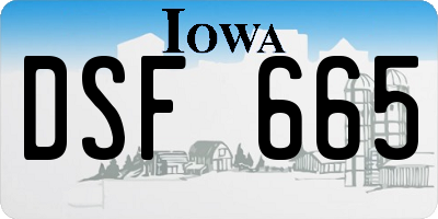 IA license plate DSF665