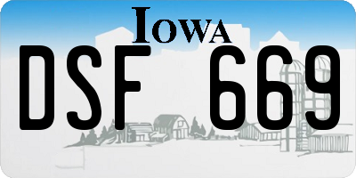 IA license plate DSF669