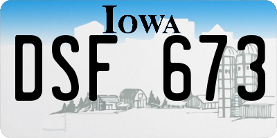 IA license plate DSF673