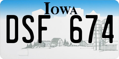 IA license plate DSF674