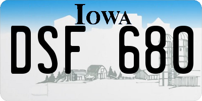 IA license plate DSF680
