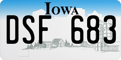 IA license plate DSF683