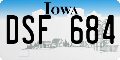 IA license plate DSF684