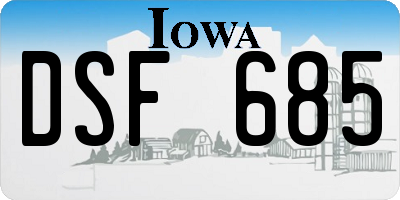 IA license plate DSF685