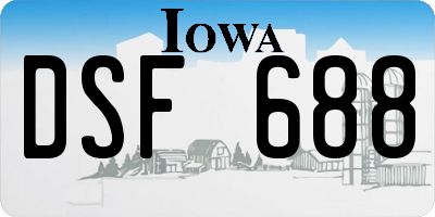 IA license plate DSF688