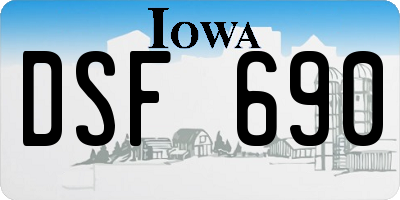 IA license plate DSF690