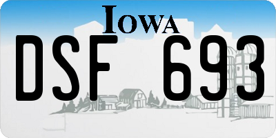 IA license plate DSF693
