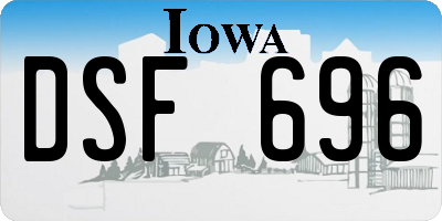 IA license plate DSF696