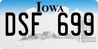 IA license plate DSF699