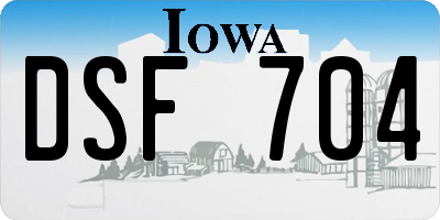 IA license plate DSF704