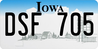 IA license plate DSF705
