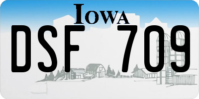 IA license plate DSF709