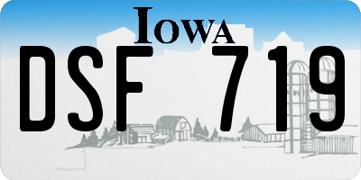 IA license plate DSF719