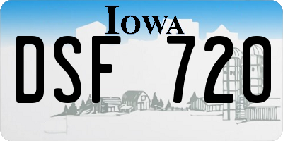IA license plate DSF720