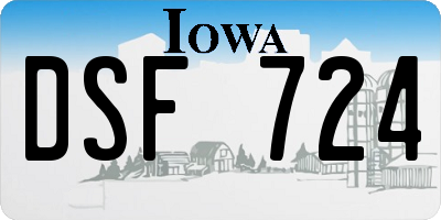 IA license plate DSF724