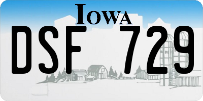 IA license plate DSF729