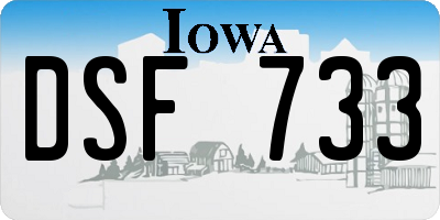 IA license plate DSF733
