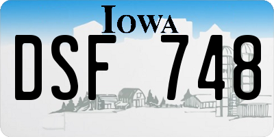 IA license plate DSF748