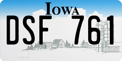IA license plate DSF761