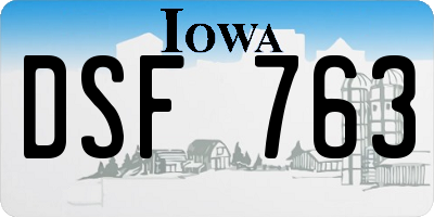 IA license plate DSF763