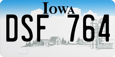 IA license plate DSF764