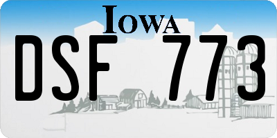 IA license plate DSF773