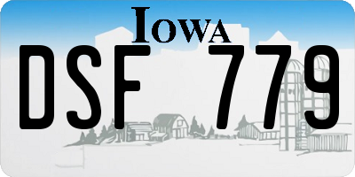 IA license plate DSF779